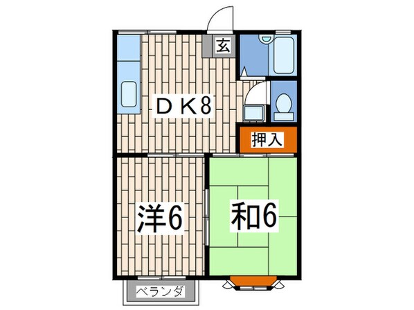 サンハイツ湘南Ｂの物件間取画像